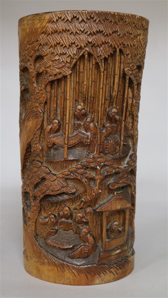A bamboo vase